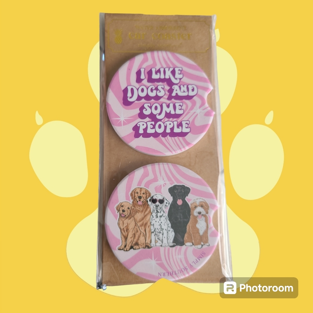 SIMPLY SOUTHERN I Like Dogs Car Coasters